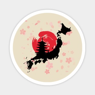 Funny Japan culture lover japanese map traveling lover Magnet